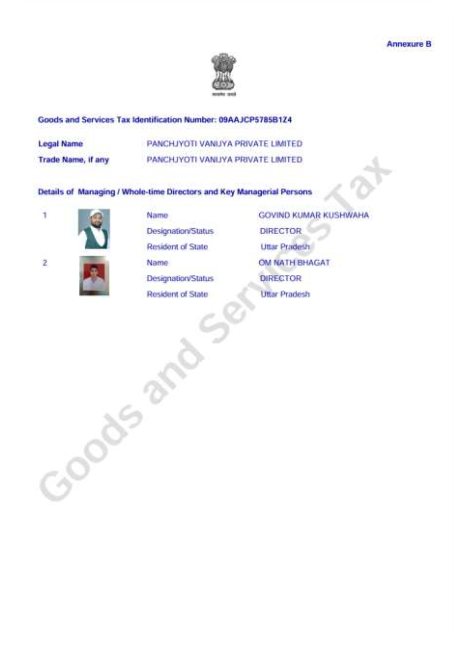 Certificate of Incorporation